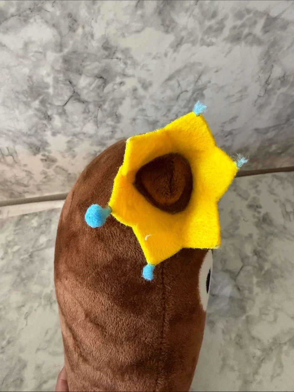 Plush Brown Crown Poop Emoji Pillow - Kids Toy